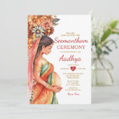 シーマンサム インドのベビーシャワー ヴァライカップ 母親 招待状 (スタンド正面)