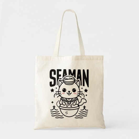 シーマン猫好き トートバッグ (正面)
