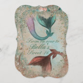 シーマーメイドパーティの招待状の下 招待状 (正面/裏面)