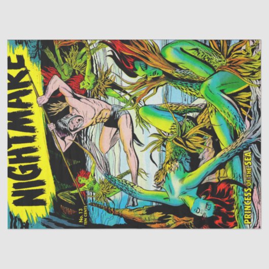 シーマーメイドプリンセスヴィンテージ漫画デクページ 薄葉紙 (正面)