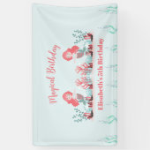 シーマーメイドプリンセス誕生日パーティーの下 横断幕 (縦)