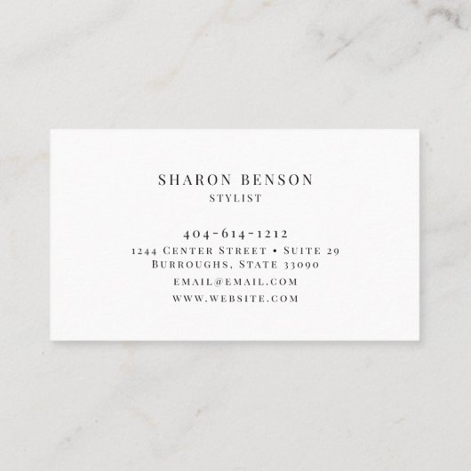 シーミストアクアレザーテクスチャプロフェッショナル 名刺 (裏面)