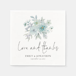 シーミスト花模様結婚ズ婚約感謝していラブ スタンダードカクテルナプキン