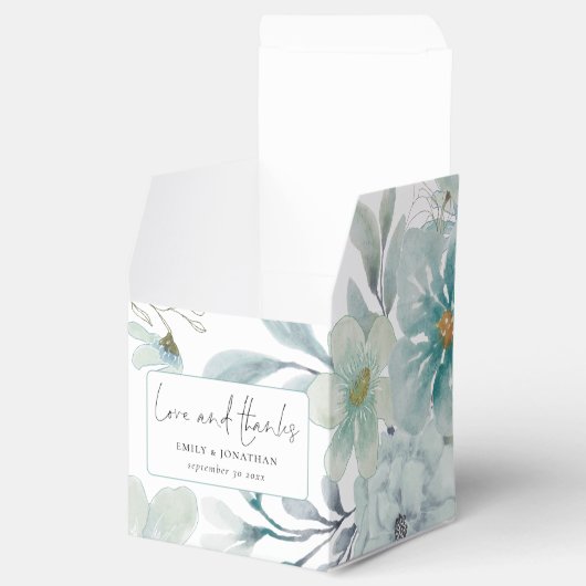 シーミスト花模様結婚ズ婚約感謝していラブ フェイバーボックス (オープン)