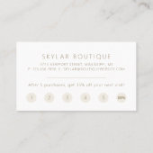 シーミニマル&ラグジュアリーシャイン金ゴールドVIP ロイヤリティカード (裏面)