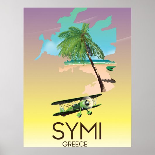 シーミ島ギリシャ旅行ポスター ポスター (正面)