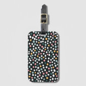 シームカラフルレス水玉模様パステルパターンラグ ラゲッジタグ (正面縦)