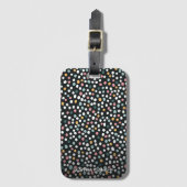 シームカラフルレス水玉模様パステルパターン ラゲッジタグ (正面縦)