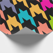 シームカラフル千鳥格子のルパターン ラッピングペーパー (角)