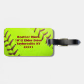 シームステッチハートソフトボールマムシームシームラゲッジタグ ラゲッジタグ (裏面横)