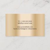 シームストレスねじ&針モダン金ゴールド裁縫 名刺 (裏面)