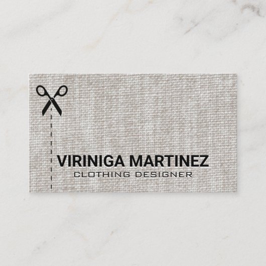 シームストレスシアーズ | ファブリック 名刺 (正面)