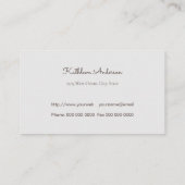 シームストレ結婚スのガウンの枝作りを変える絹 名刺 (裏面)