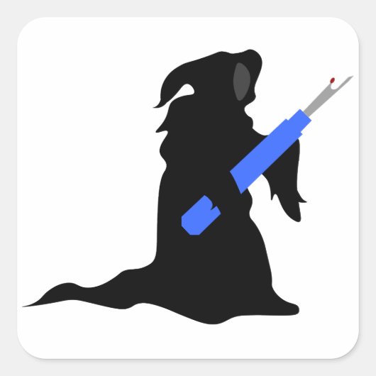 シームリップパー – 死神ステッカー スクエアシール (正面)