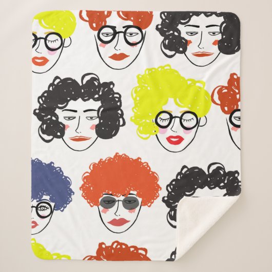 シームレおもしろいスな背景 シェルパブランケット (正面)