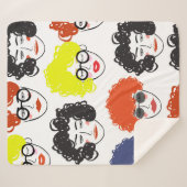 シームレおもしろいスな背景 シェルパブランケット (正面(横))