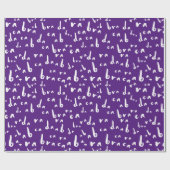 シームレおもしろいームパターンアブラカダブラホワイト文字 ラッピングペーパー (フラット)