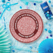 シームレおもしろいームパターンアラカダブラ白オンピンク ペーパープレート (パーティー)