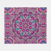 シームレエレガントスカラフルパタンシャワーカーテン フリースブランケット (正面(横))