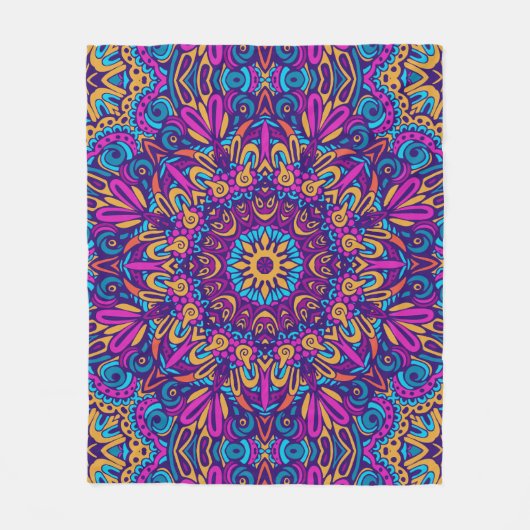 シームレエレガントスカラフルパタンシャワーカーテン フリースブランケット (正面)