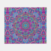 シームレエレガントスカラフルパタンシャワーカーテン フリースブランケット (正面(横))