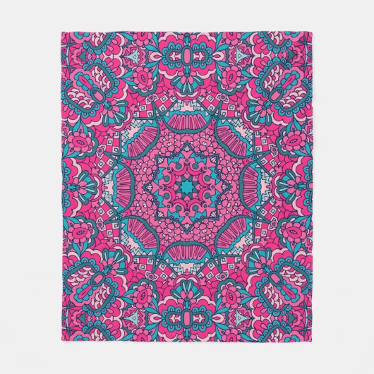 シームレエレガントスカラフルパタンシャワーカーテン フリースブランケット (正面)