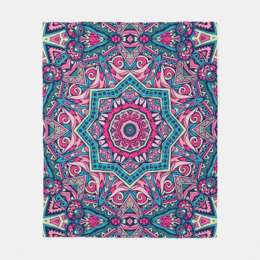 シームレエレガントスカラフルパタンシャワーカーテン フリースブランケット (正面)