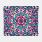 シームレエレガントスカラフルパタンシャワーカーテン フリースブランケット (正面(横))