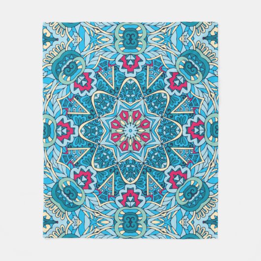 シームレエレガントスカラフルパタンシャワーカーテン フリースブランケット (正面)