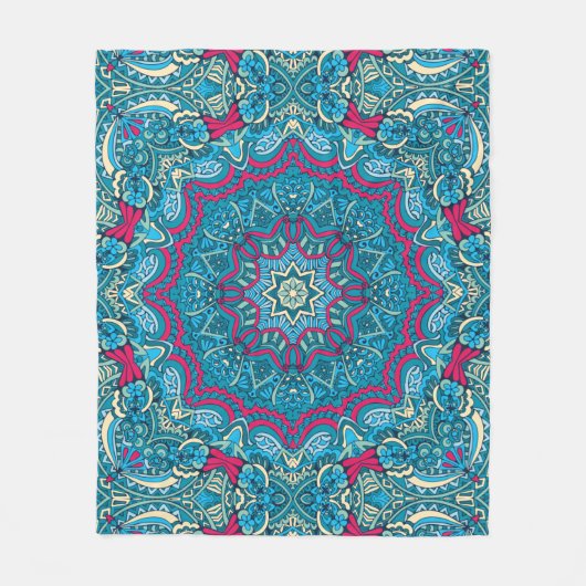 シームレエレガントスカラフルパタンシャワーカーテン フリースブランケット (正面)