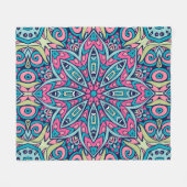 シームレエレガントスカラフルパタンシャワーカーテン フリースブランケット (正面(横))