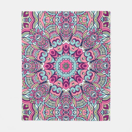 シームレエレガントスカラフルパタンシャワーカーテン フリースブランケット (正面)