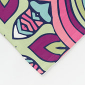 シームレエレガントスカラフルパタンシャワーカーテン フリースブランケット (角)