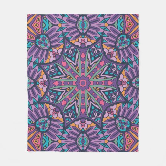 シームレエレガントスカラフルパタンシャワーカーテン フリースブランケット (正面)