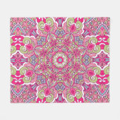 シームレエレガントスカラフルパタンシャワーカーテン フリースブランケット (正面(横))