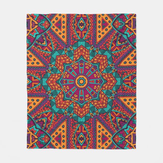 シームレエレガントスカラフルパタンシャワーカーテン フリースブランケット (正面)