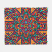 シームレエレガントスカラフルパタンシャワーカーテン フリースブランケット (正面(横))