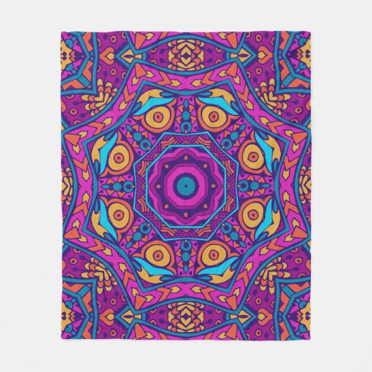 シームレエレガントスカラフルパタンシャワーカーテン フリースブランケット (正面)