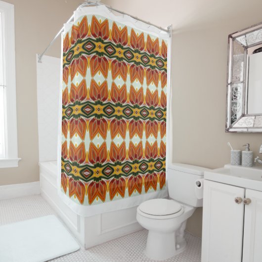 シームレエレガントス数々のカラークラシックデザイン書 シャワーカーテン (インサイチュ)