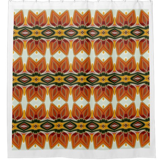 シームレエレガントス数々のカラークラシックデザイン書 シャワーカーテン (正面)