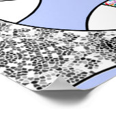 シームレカラフルスなモザイクのインターレースストライプパターン ポスター (角)