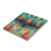 シームレカラフルスモダン・キューブの幾何学的パターン タイル (側面)