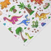 シームレカラフルームパターンのジュラシック恐竜 薄葉紙 (詳細)