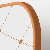 シームレシンプルームパターンタン ピックルボールラケット (左詳細)