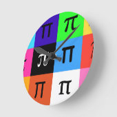シームレスπ ラウンド壁時計 (傾斜)