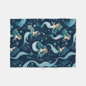 シームレスかわいいマーメイドテールベルベティーンプリッシュ毛布 フリースブランケット (正面(横))