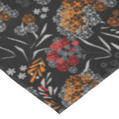 シームレスかわいい小さな花の花柄ブラックv テーブルクロス (アングル)