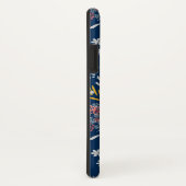 シームレスかわいい小さな花の花柄navy vi Case-Mate iPhoneケース (裏面/右)