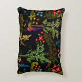 シームレスなおもしろい美しい可愛いカートゥーンの花植物 アクセントクッション (裏面(縦))