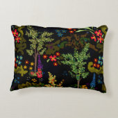 シームレスなおもしろい美しい可愛いカートゥーンの花植物 アクセントクッション (裏面)